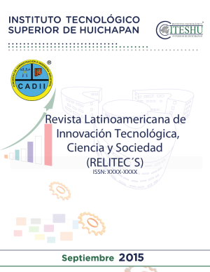 Revista Latinoamericana de Innovación Tecnológica, Ciencia y Sociedad - RELITEC'S 2015